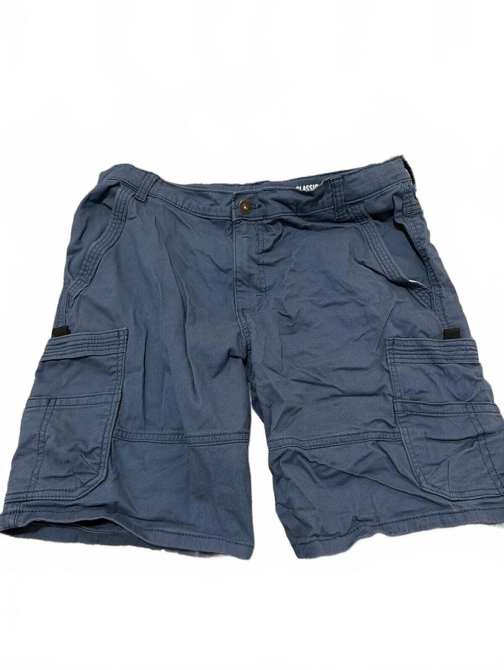 Wrangler Boys Classic Straight Cargo Shorts Blue 18 Husky